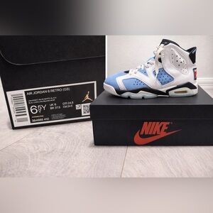 Nike Air Jordan 6 Retro GS Light Blue and White